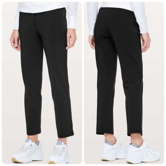 Lululemon On The Move Ankle Pant Size 2 Black Trouser Athleisure Stretch Travel - Picture 1 of 14
